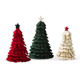 wool felt christmas tree mudpie sitters