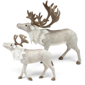 felted standing caribou figurine
