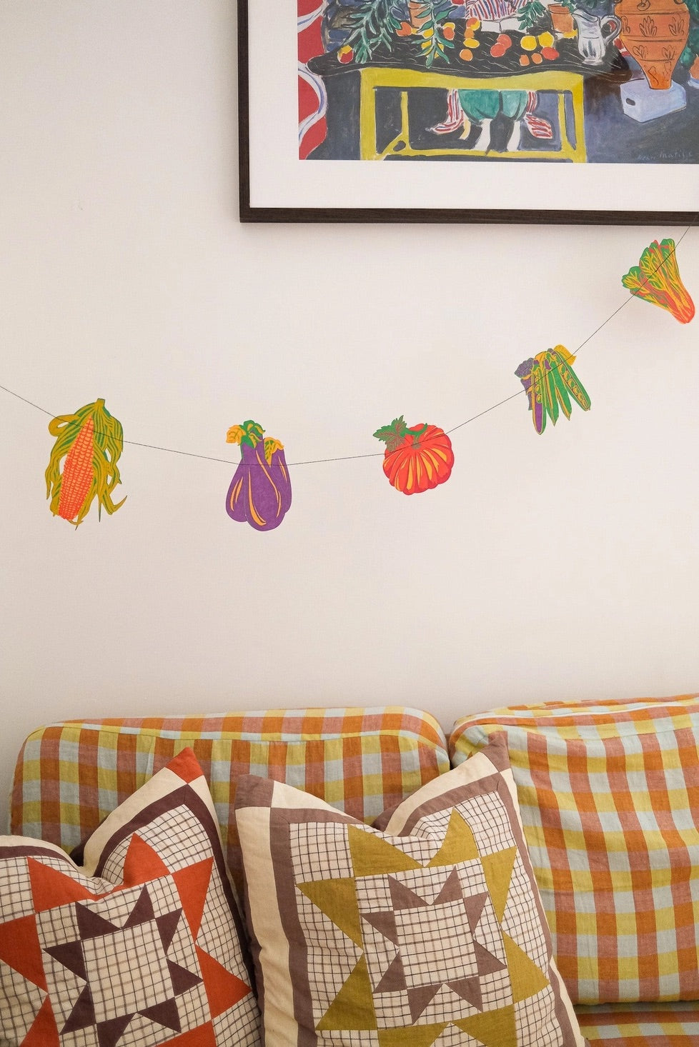 Hand-Sewn Vegetables Paper Garland | East End Press