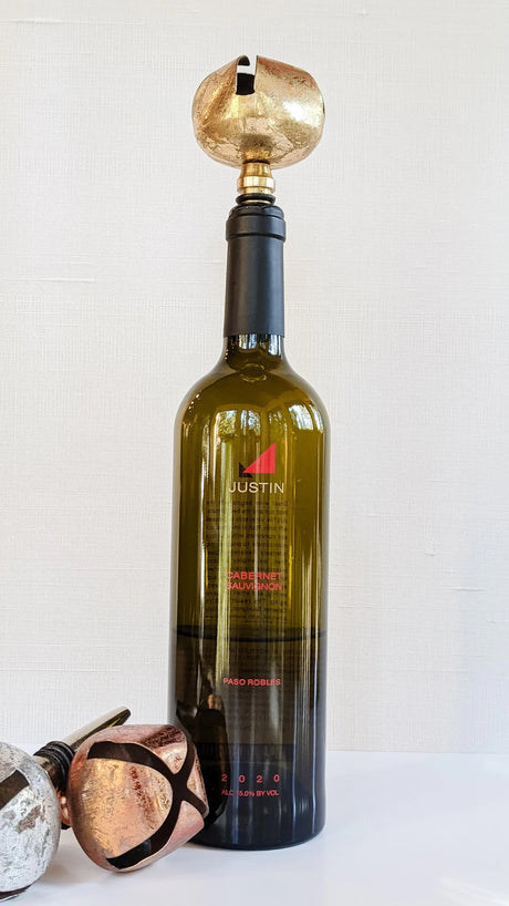 Metal Jingle Bell Wine Bottle Stopper