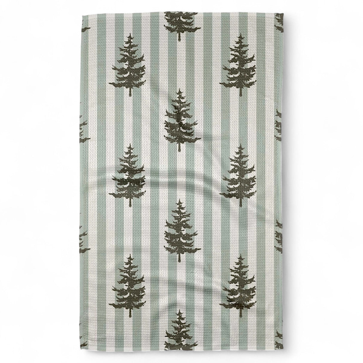 fir tree design geometry tea towel
