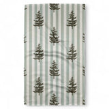 fir tree design geometry tea towel