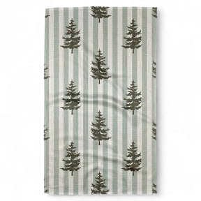 fir tree design geometry tea towel