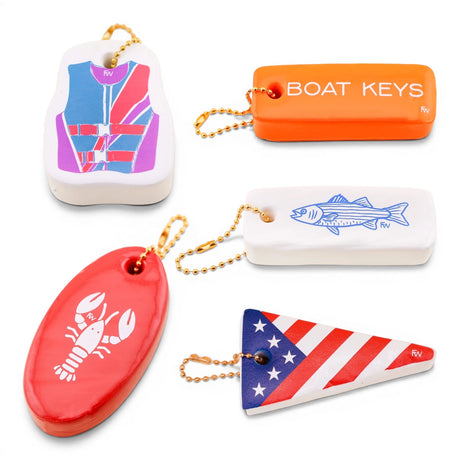 floating foam boat keychains nautical lake designs keep keys afloat water accessory
