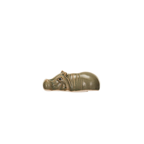 Ceramic floating baby hippo by Creative Co-Op