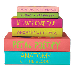 floral decorative book storage box MDF canvas hidden storage decor