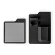 fogless shower mirror with suction shaving caddy bathroom organizer