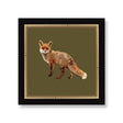 fox wall art framed animal print rustic woodland decor by petal lane home