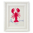framed lobster wall art le homard coastal red lobster canvas decor