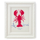 framed lobster wall art le homard coastal red lobster canvas decor