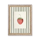 vintage strawberry wall art framed botanical print kitchen decor by petal lane home