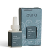 Fresh Bergamot Pura fragrance refill with odor-reducing technology featuring bergamot citrus, florals, and amberwood