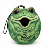 frog wooden birdhouse hand painted hanging garden bird house decor