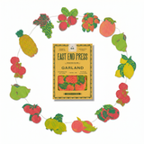 hand printed fruit paper garland by East End Press