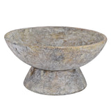 Distressed Concrete Saucer Planter