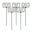 funny cast iron plant sign stake with humorous garden phrase for potted plants and garden beds