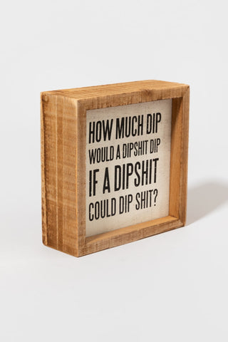 How Much Dip Inset Wood Box Sign