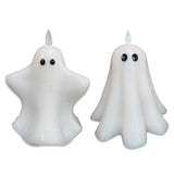 Ghost shaped LED candle with moving flame and timer function