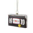 Hand-painted glass Home Alone VHS ornament with glitter accents