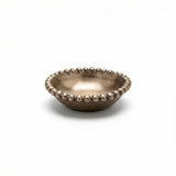 gold beaded aluminum trinket bowl decorative small dish for jewelry rings and tabletop décor