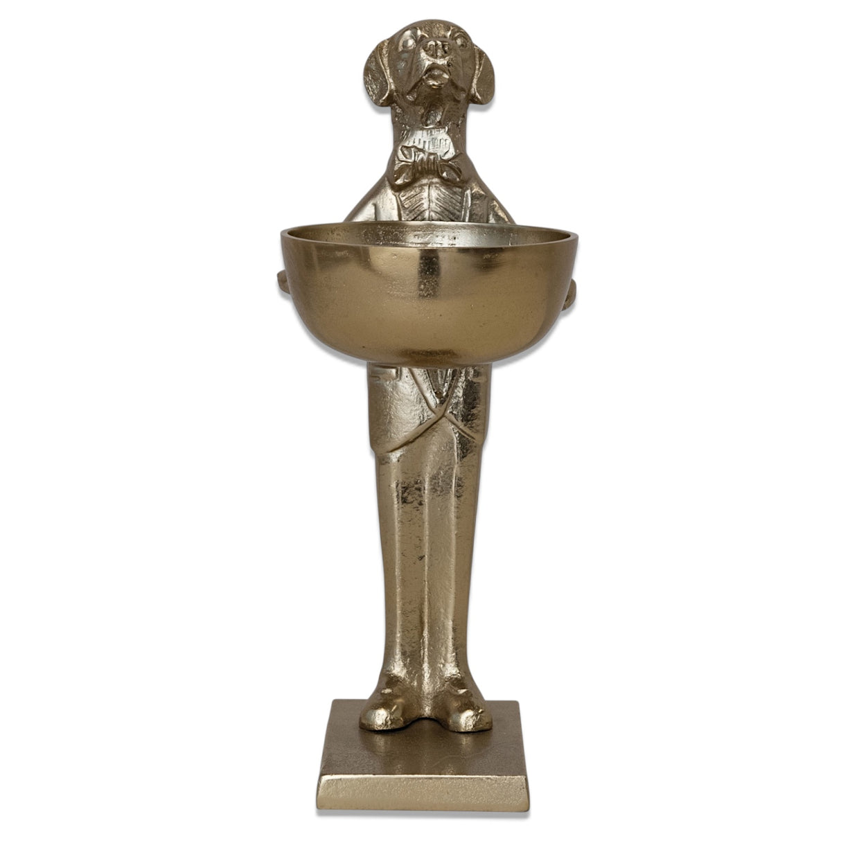 gold labrador dog decorative bowl holder for keys candy or jewelry