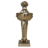 gold labrador dog decorative bowl holder for keys candy or jewelry