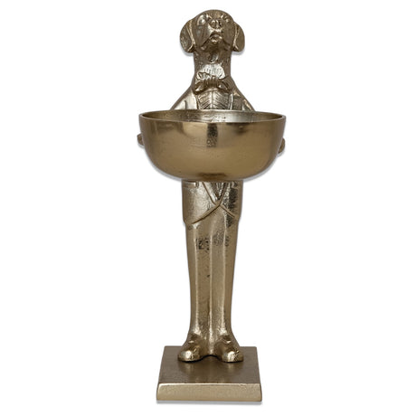 gold labrador dog decorative bowl holder for keys candy or jewelry