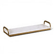 gold and marble rectangular tray with handles for serving drinks decor organization