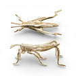gold finish pewter grasshopper figurine decorative tabletop accent