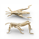 gold finish pewter grasshopper figurine decorative tabletop accent