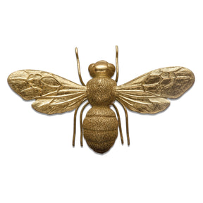 gold resin bee figurine decorative accent for shelf or tabletop styling
