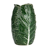 green cabbage stoneware vase