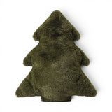 Soft green plush Christmas tree shaped accent pillow