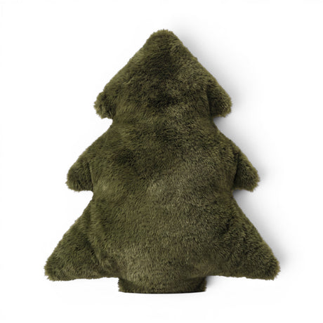 Soft green plush Christmas tree shaped accent pillow