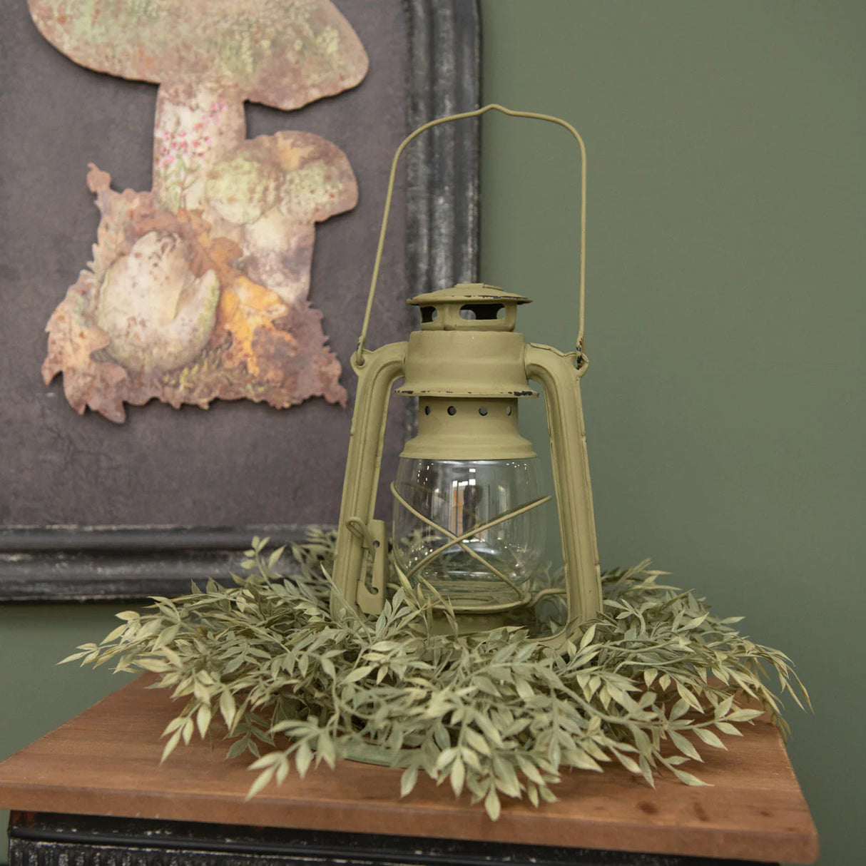 Green Rustic Camping Lantern