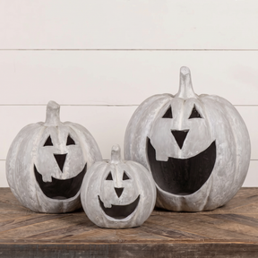 Grey big mouth pumpkins by Ragon House