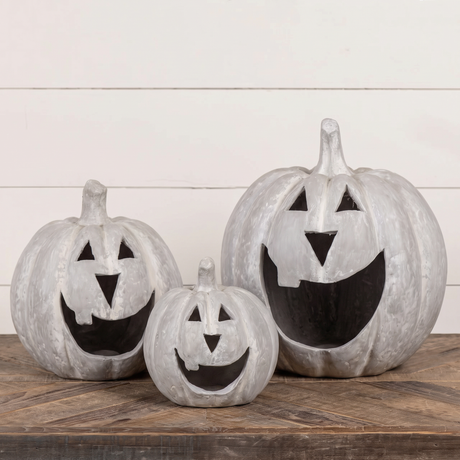 Grey big mouth pumpkins by Ragon House