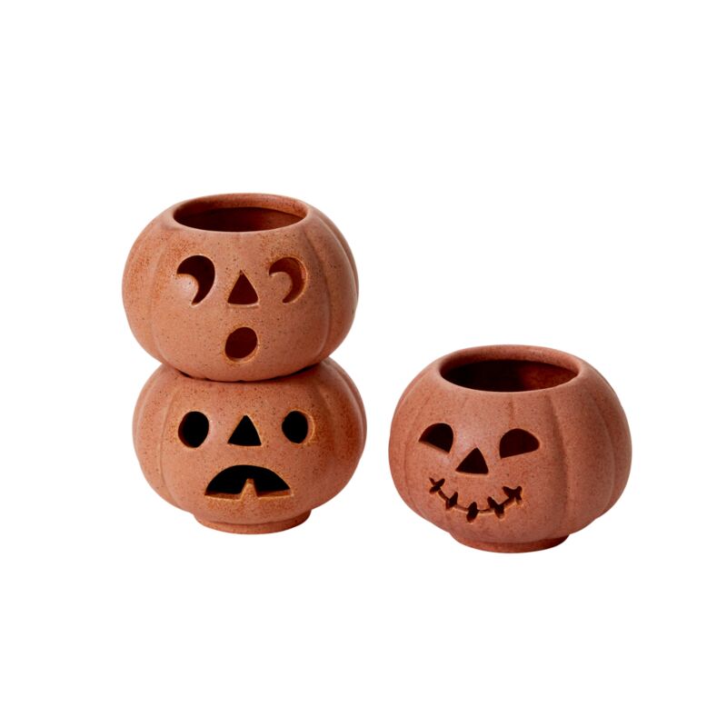 Jack O'Lantern Pumpkin candle holders