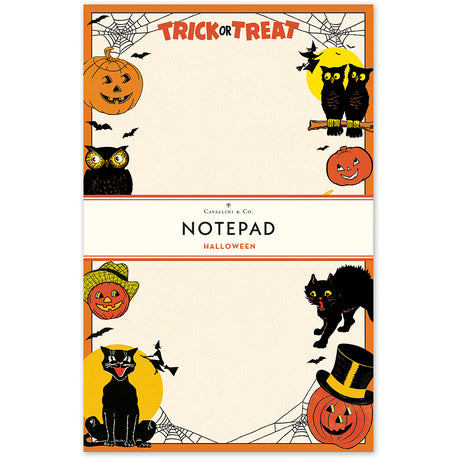 Halloween notepad with vintage-inspired artwork and 100 tear-off pages