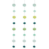 multi color glass bubble garland hanging decor green glass strand window wall accent