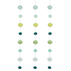 multi color glass bubble garland hanging decor green glass strand window wall accent