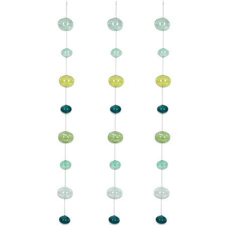 multi color glass bubble garland hanging decor green glass strand window wall accent