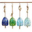hand blown glass wind bell colorful outdoor hanging chime decor