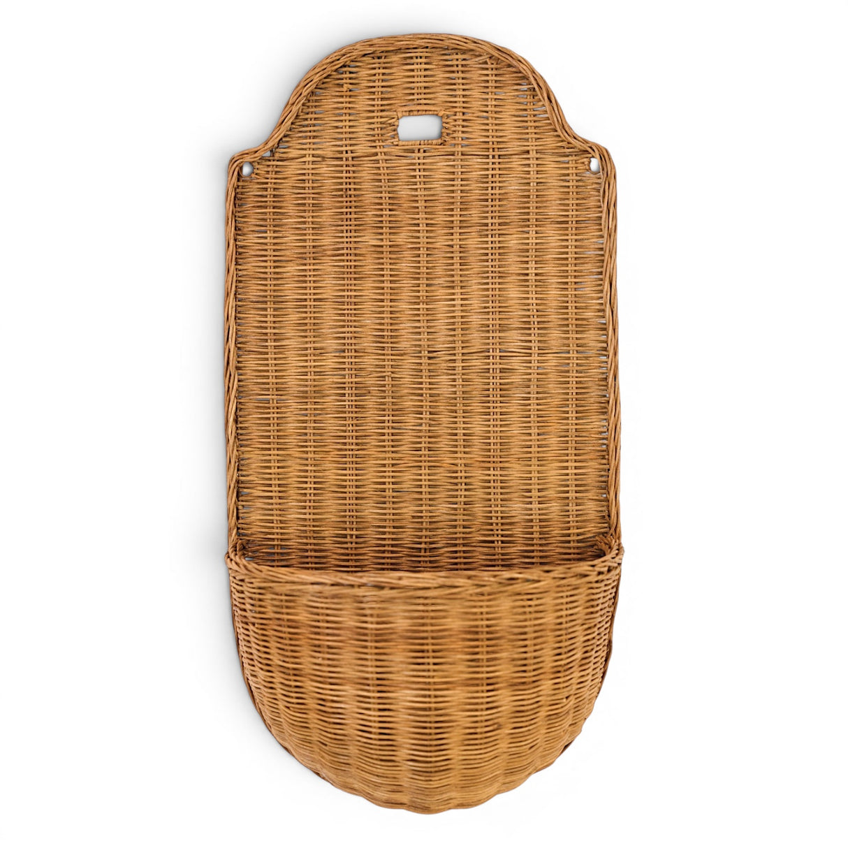 hand-woven rattan wall basket for greenery and dried florals
