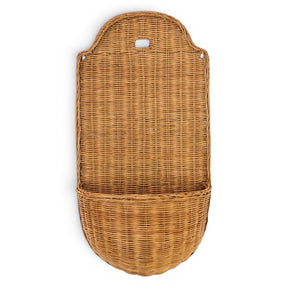 hand-woven rattan wall basket for greenery and dried florals