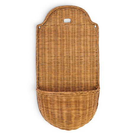 hand-woven rattan wall basket for greenery and dried florals