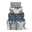 handmade recycled paper nested boxes with blue