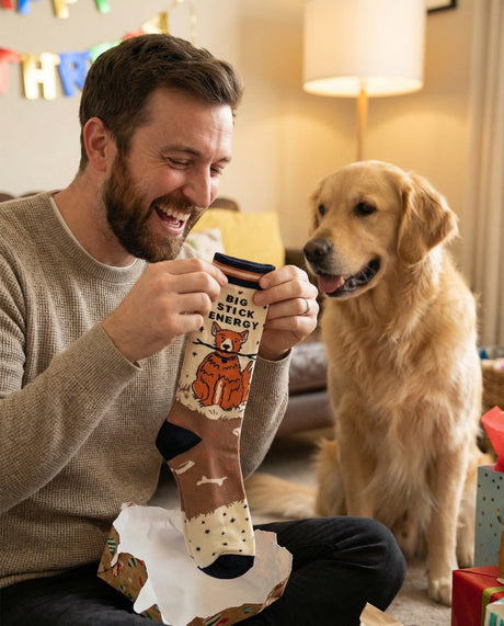 Big Stick Energy Dog Men's Crew Socks