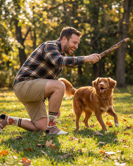 Big Stick Energy Dog Men's Crew Socks