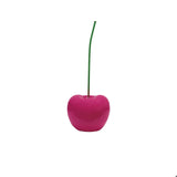 Pink Resin Cherry Accent with Green Stem